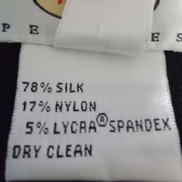 Talbots Petite Large Black Silk Blend Sweater Long Sleeve Stretch Rib Knit Top - Picture 7 of 7